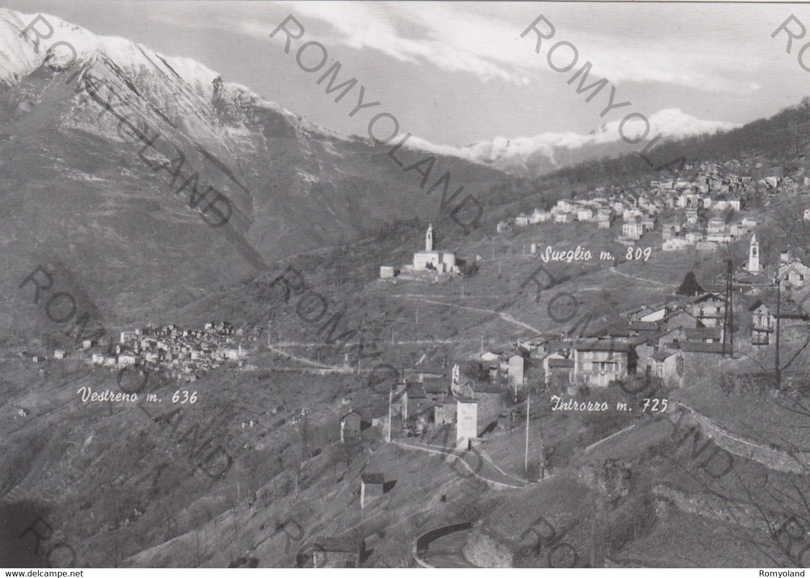 CARTOLINA  NESTRENO M.636, INTROZZO M.725,SVEGLIO M.809LECCO, LOMBARDIA ,PANORAMA, RIPRODUZIONE NON VIAGGIATA - Lecco