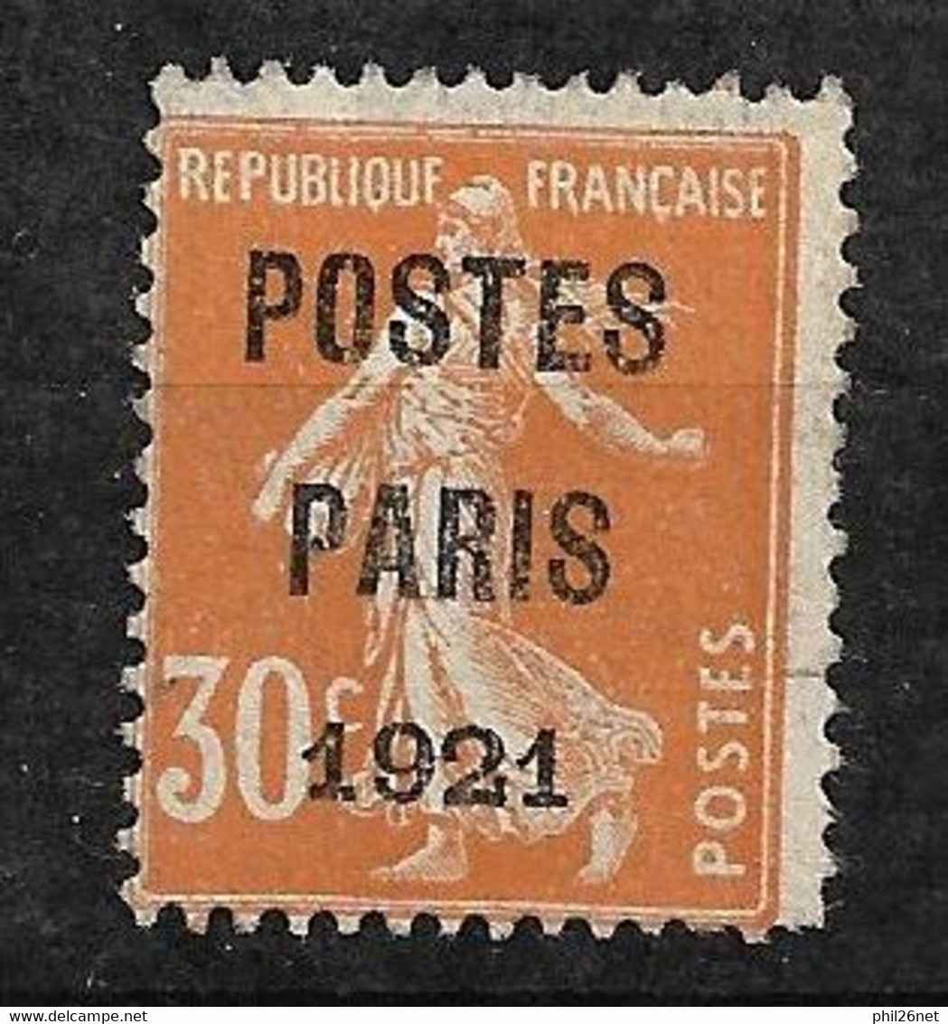 France Préoblitéré  N° 29  Neuf   * *   B/TB      - 1893-1947
