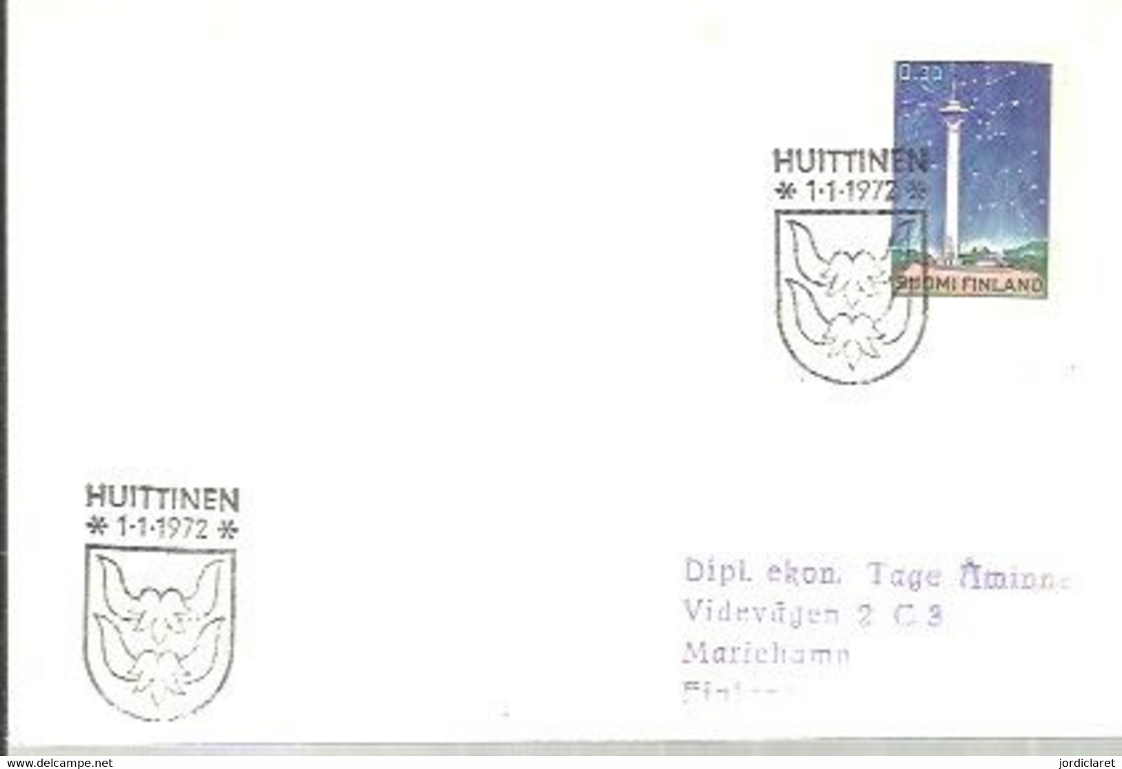 POSTMARKET  1972 HUITTINEN - Sonstige & Ohne Zuordnung