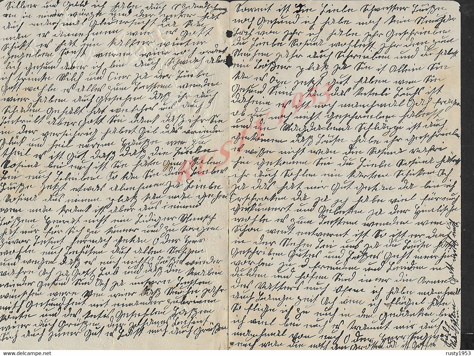 ANCIENNE LETTRE ILLUSTRÉE ECRITE EN 1928 DE ? DECOUPIS FLEURS 4 PAGES PETIT TROU  : - Bloemen