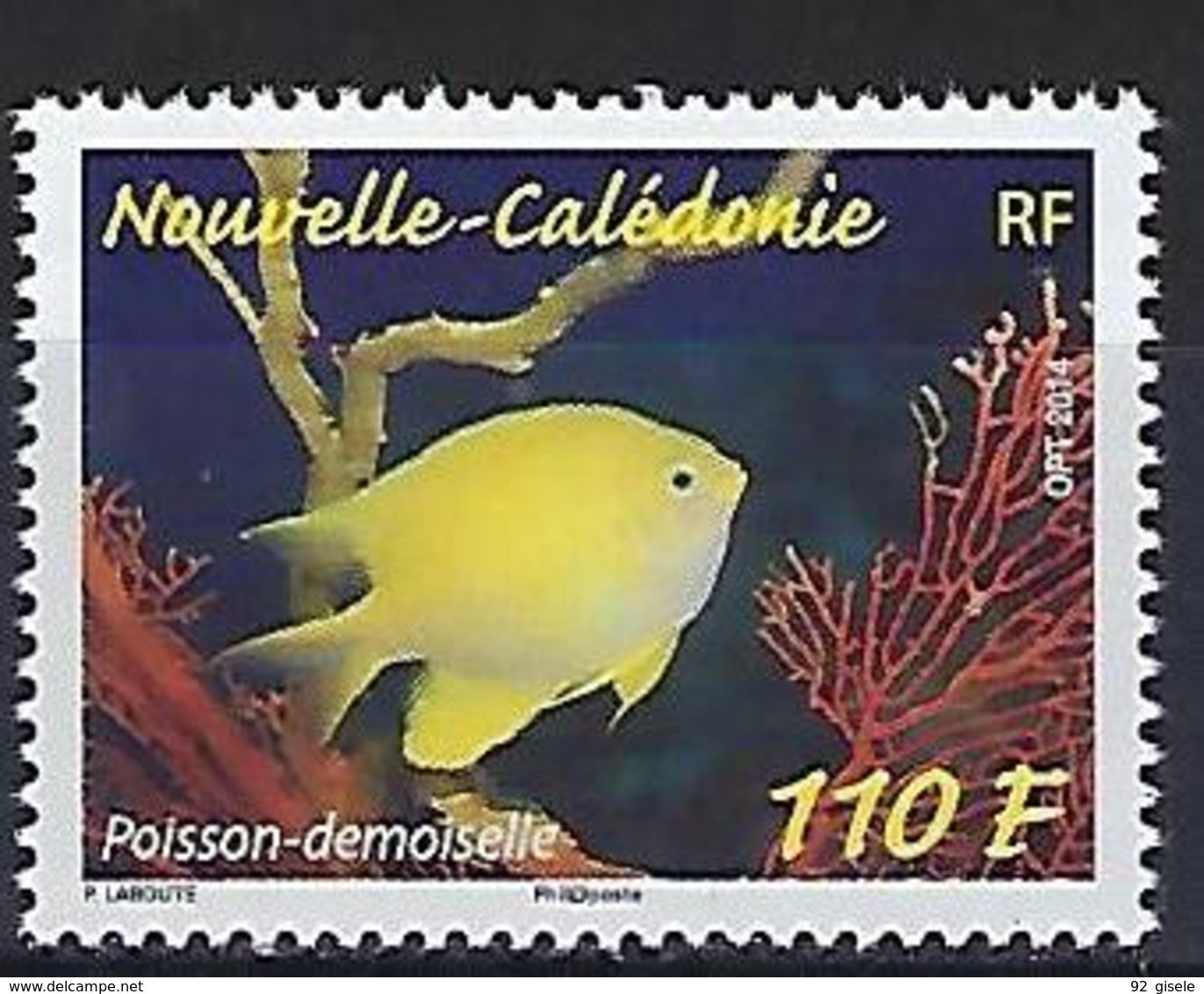 Nle-Caledonie YT 1218 " Poissons " 2014 Neuf** - Neufs