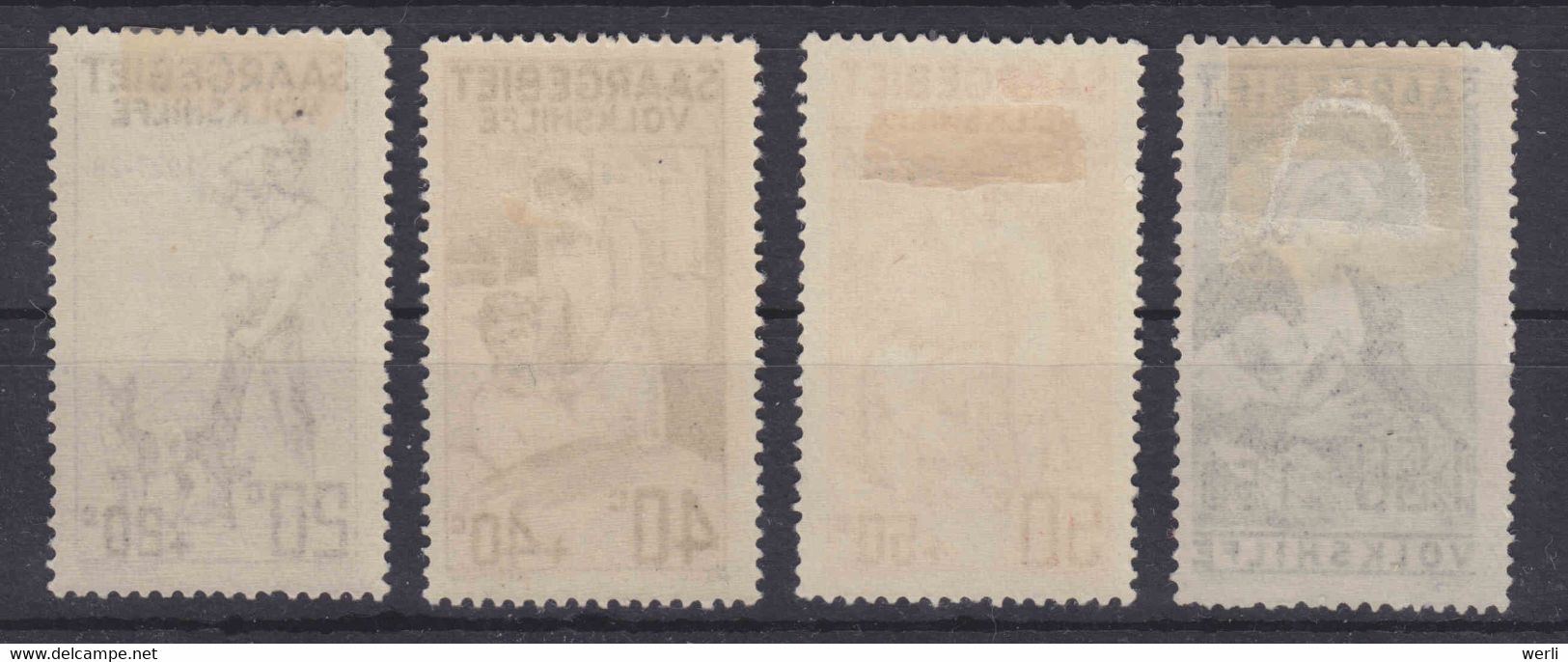 Saargebiet MiNr. 122-125 * - Unused Stamps