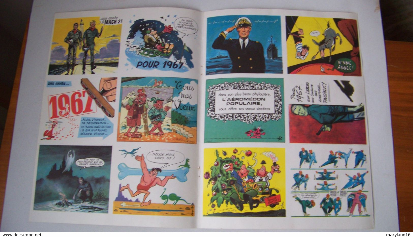 Planches Dessinées 18 Cartes De Voeux 1967 à Découper Par Les Auteurs/dessinateurs Du Journal Pilote - Planches Et Dessins - Originaux