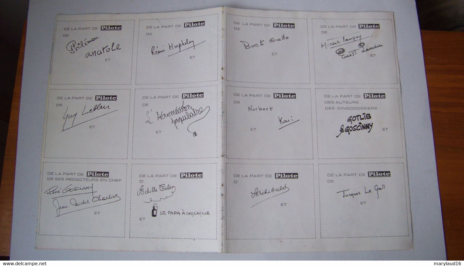 Planches Dessinées 18 Cartes De Voeux 1967 à Découper Par Les Auteurs/dessinateurs Du Journal Pilote - Planches Et Dessins - Originaux