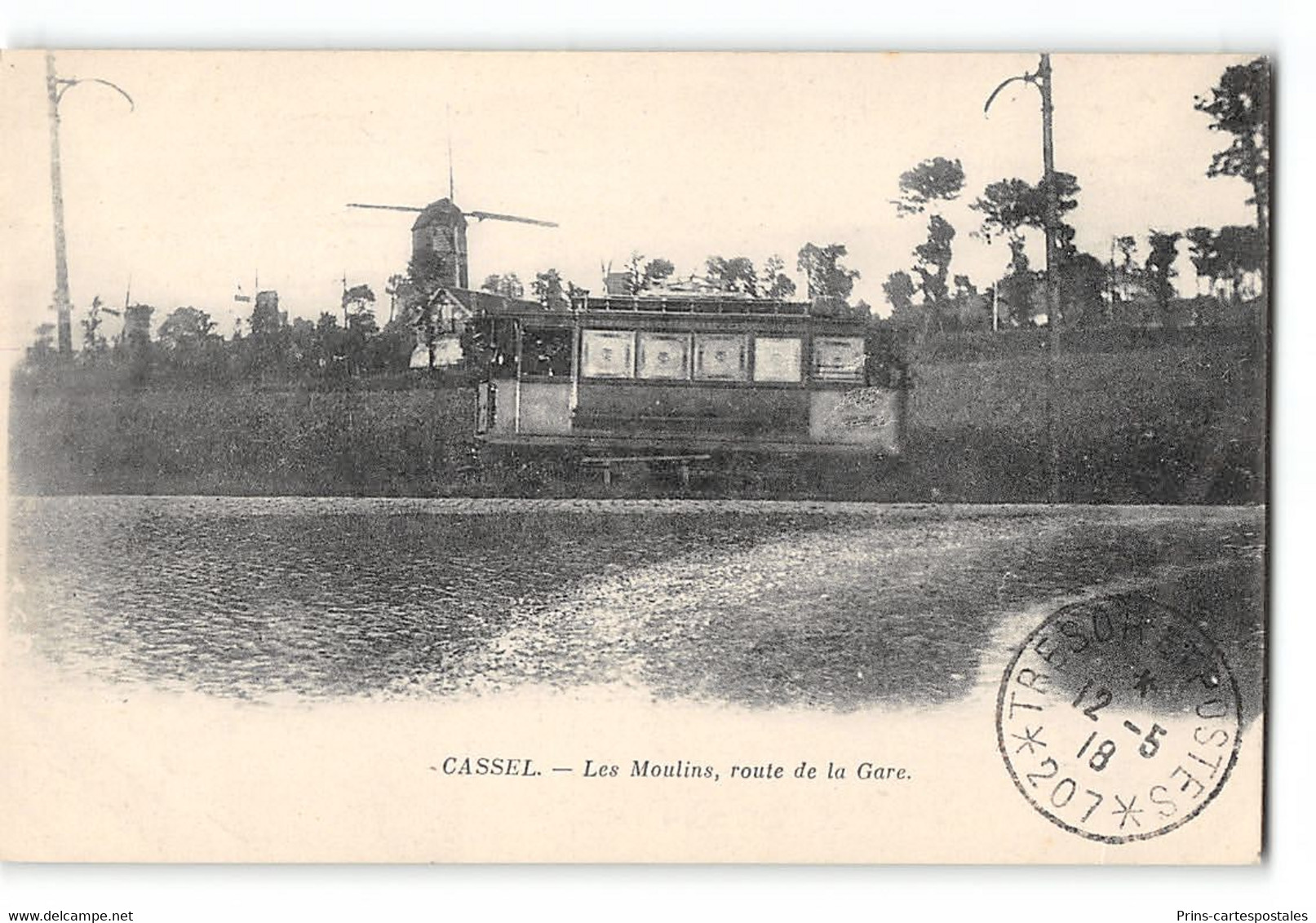 CPA 59 Cassel Les Moulins Route De La Gare Et Le Tramway - Cassel