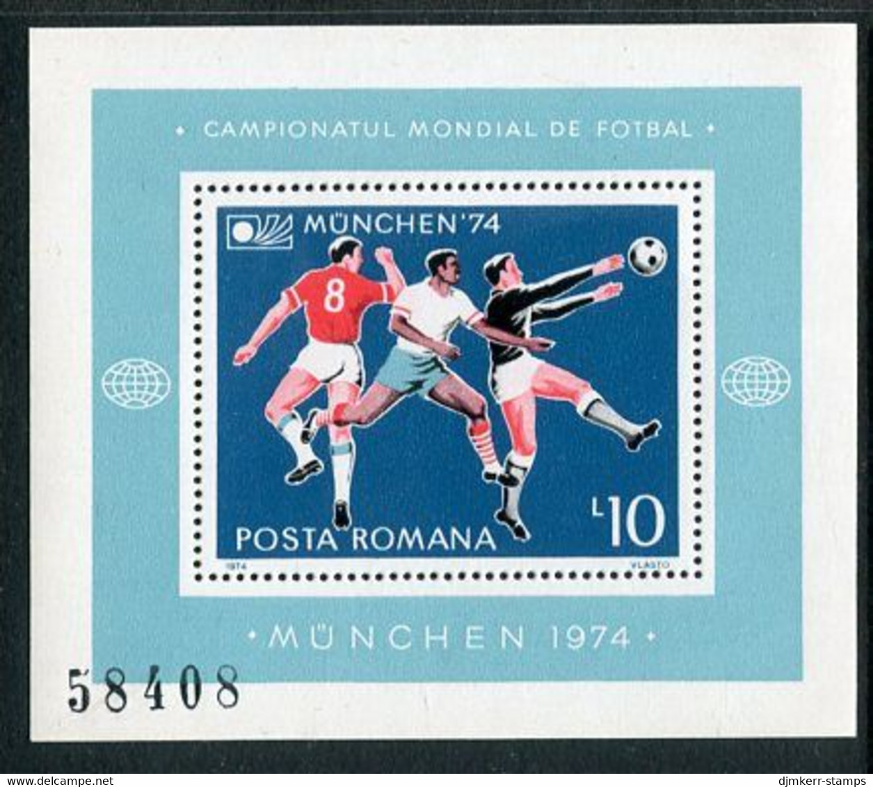 ROMANIA 1974 Football World Cup  MNH / **..  Michel  Block 114 - Blocs-feuillets