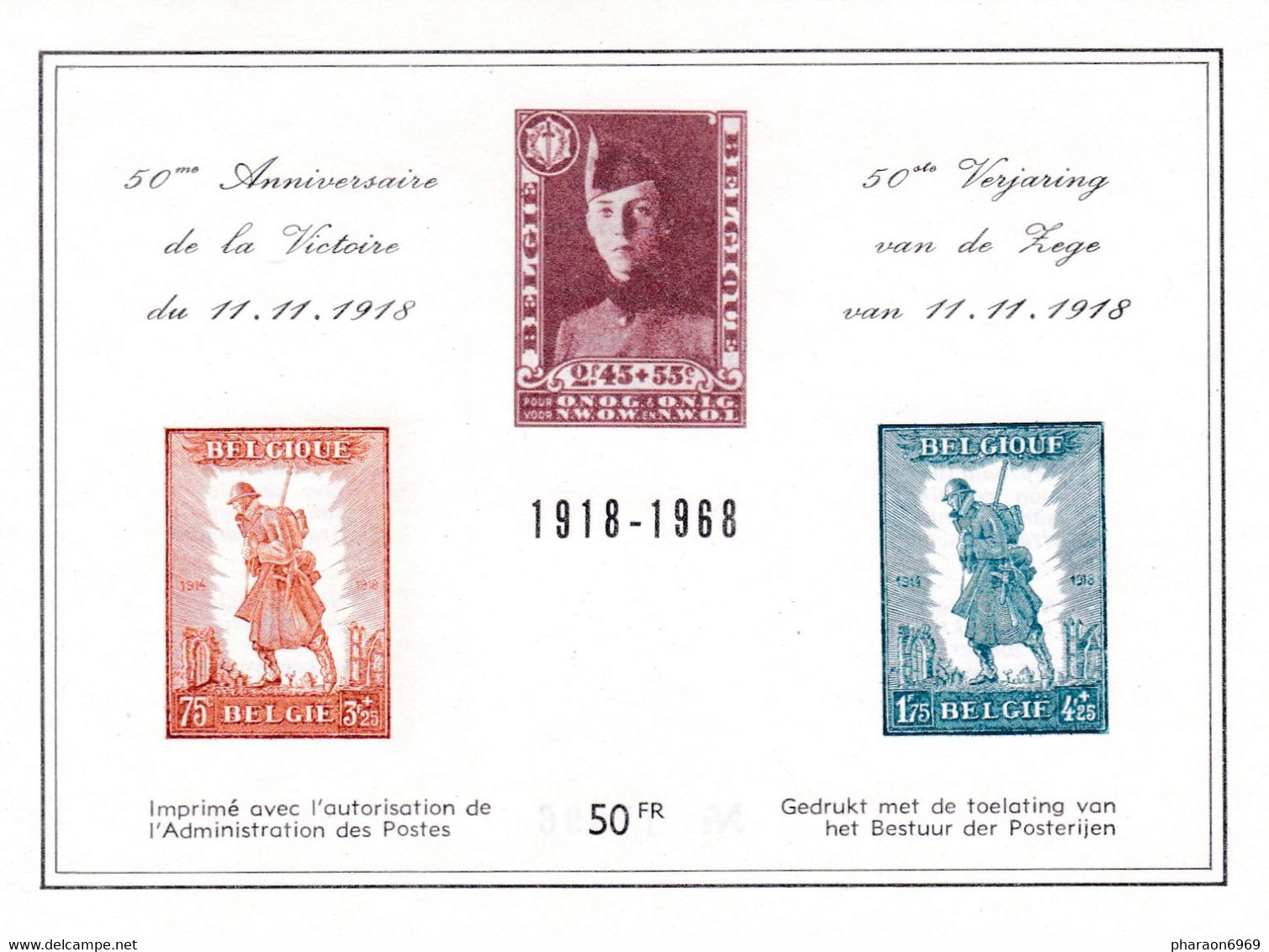 50ème Anniversaire De La Victoire De 1918 - Autres & Non Classés