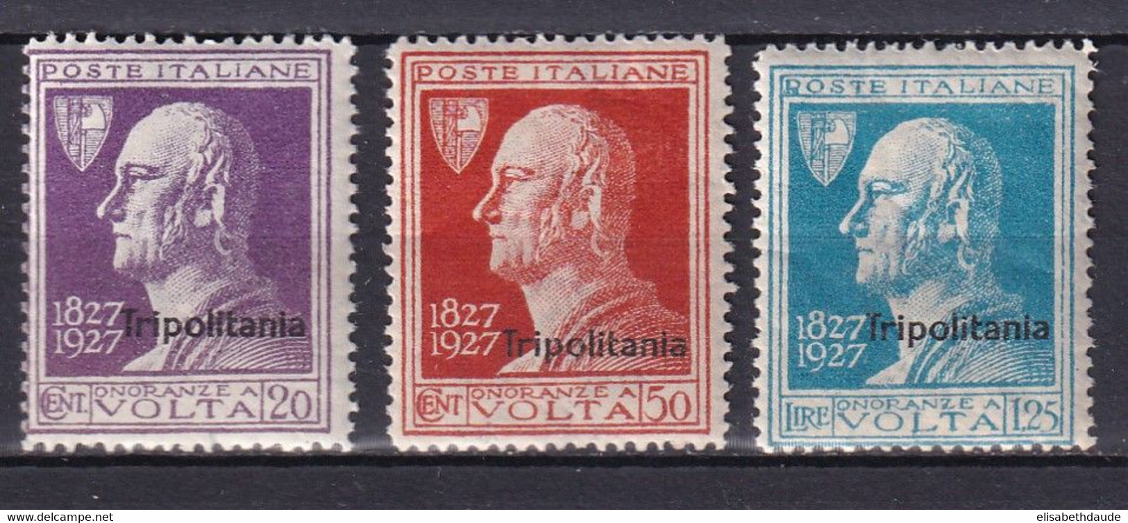 TRIPOLI - 1927 - SERIE COMPLETE YVERT N° 47/49 * MLH - COTE = 30 EUR. - VOLTA - Tripolitania