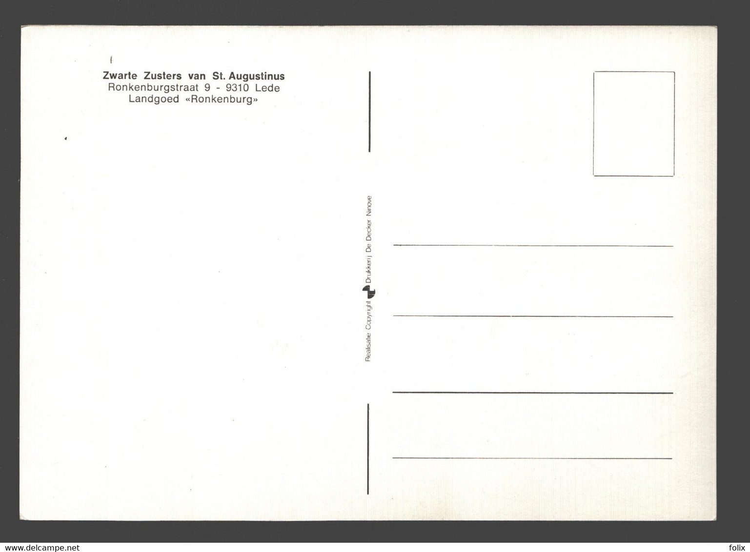 Lede - Zwarte Zusters Van St. Augustinus - Landgoed Ronkenburg - Lede