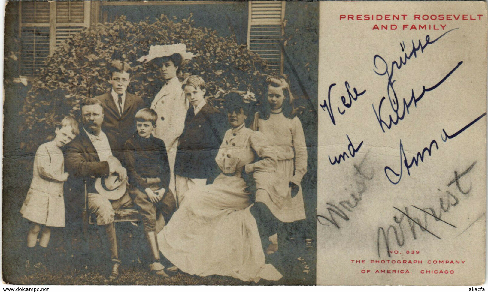 PC CPA US, POLITICS, PRESIDENT ROOSEVELT AND FAMILY, (b16309) - Presidents