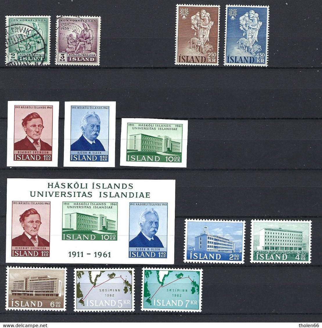 Islande - Iceland Loft Of Used / Never Hinged Stamps. (lot 404) - Collections, Lots & Séries