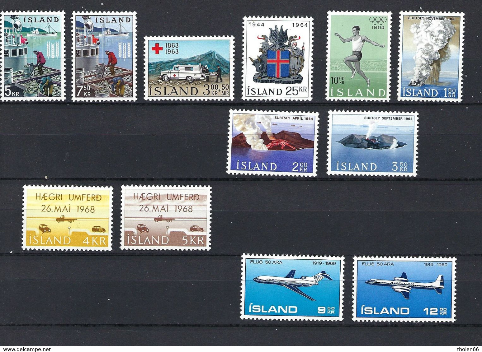 Islande - Iceland Loft Of Never Hinged Stamps ** (lot 452) - Collections, Lots & Series