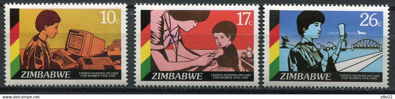 Simbabwe Zimbabwe Mi# 335-7 Postfrisch/MNH - Woman Rights Decade - Zimbabwe (1980-...)