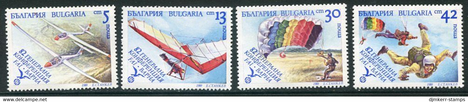 BULGARIA 1989 FAI Assembly  MNH / **.  Michel 3801-04 - Unused Stamps