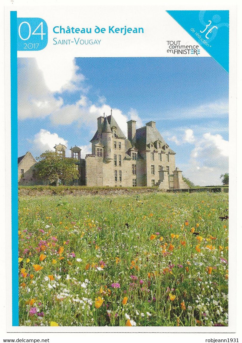 Tout Commence En Finistère - Saint Vougay (29) Le Chateau De Kerjean (carte Fiche N°4 - 2017) - Saint-Vougay