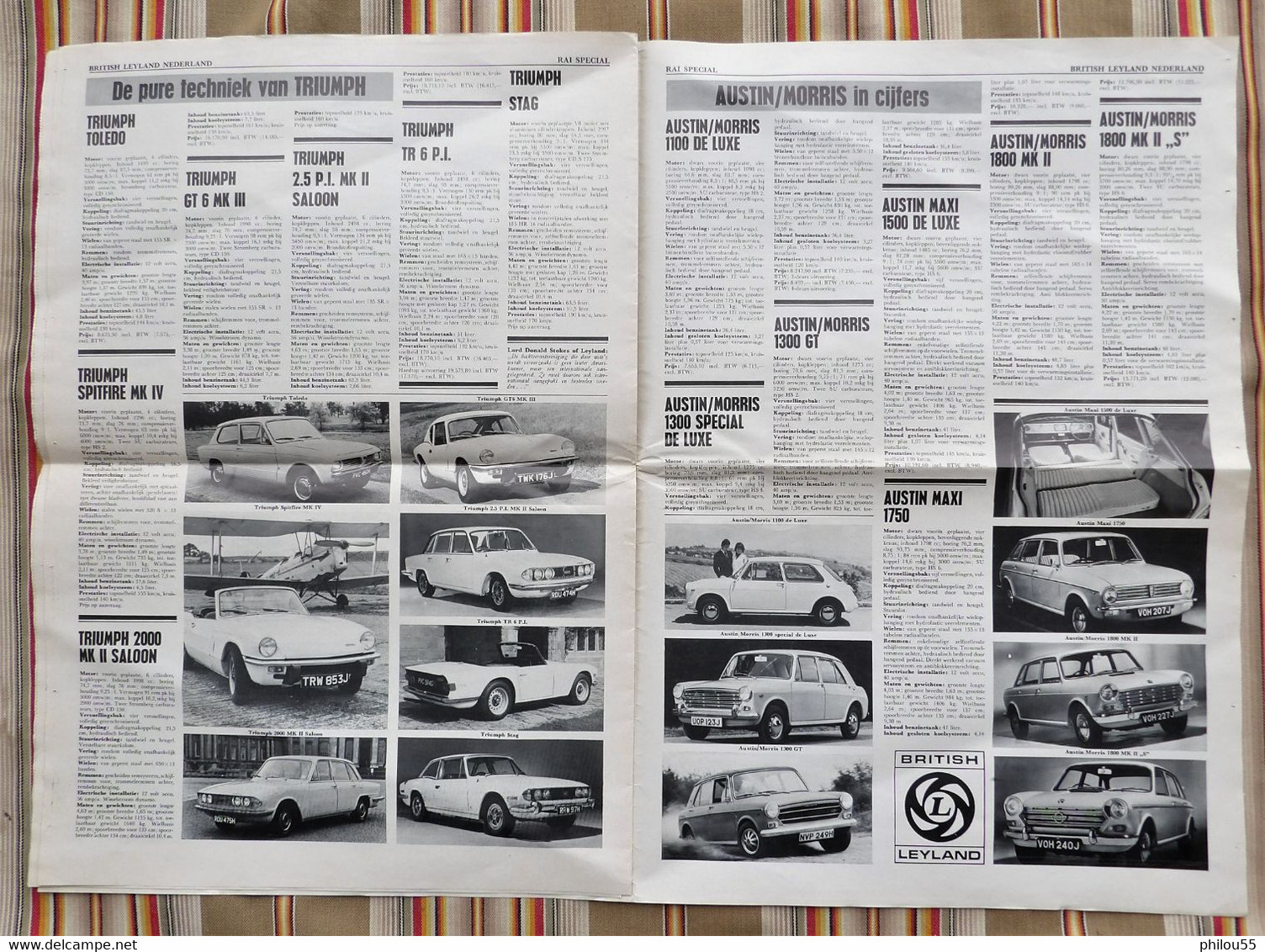 revue RAI SPECIAL EEN UITGAVE VAN BRITISH LEYLAND1971 MG Jaguar Daimler Triumph Austin Morris Mini