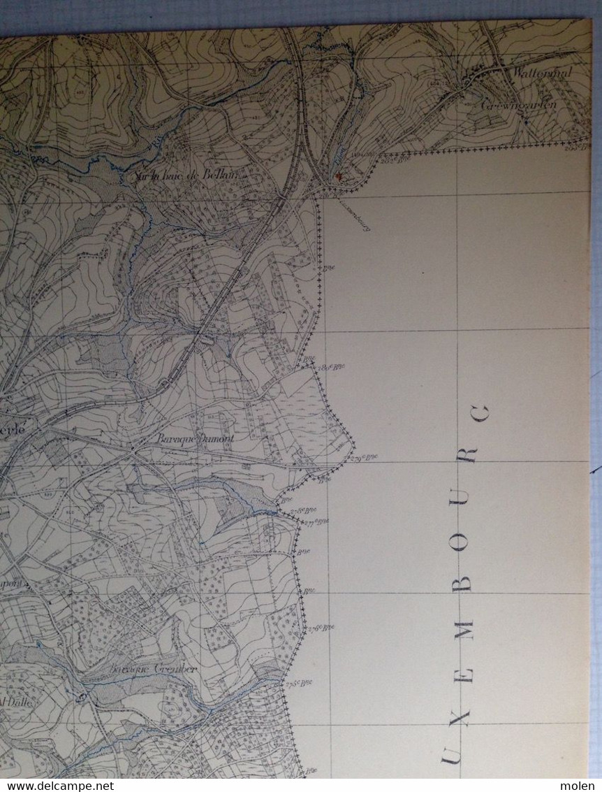 Situation En 1925 LIMERLE Gouvy ANCIENNE CARTE MILITAIRE D ETAT MAJOR 61/1 STEINBACH WATTERMAL RENGLEZ TOPOGRAPHIE S760 - Gouvy