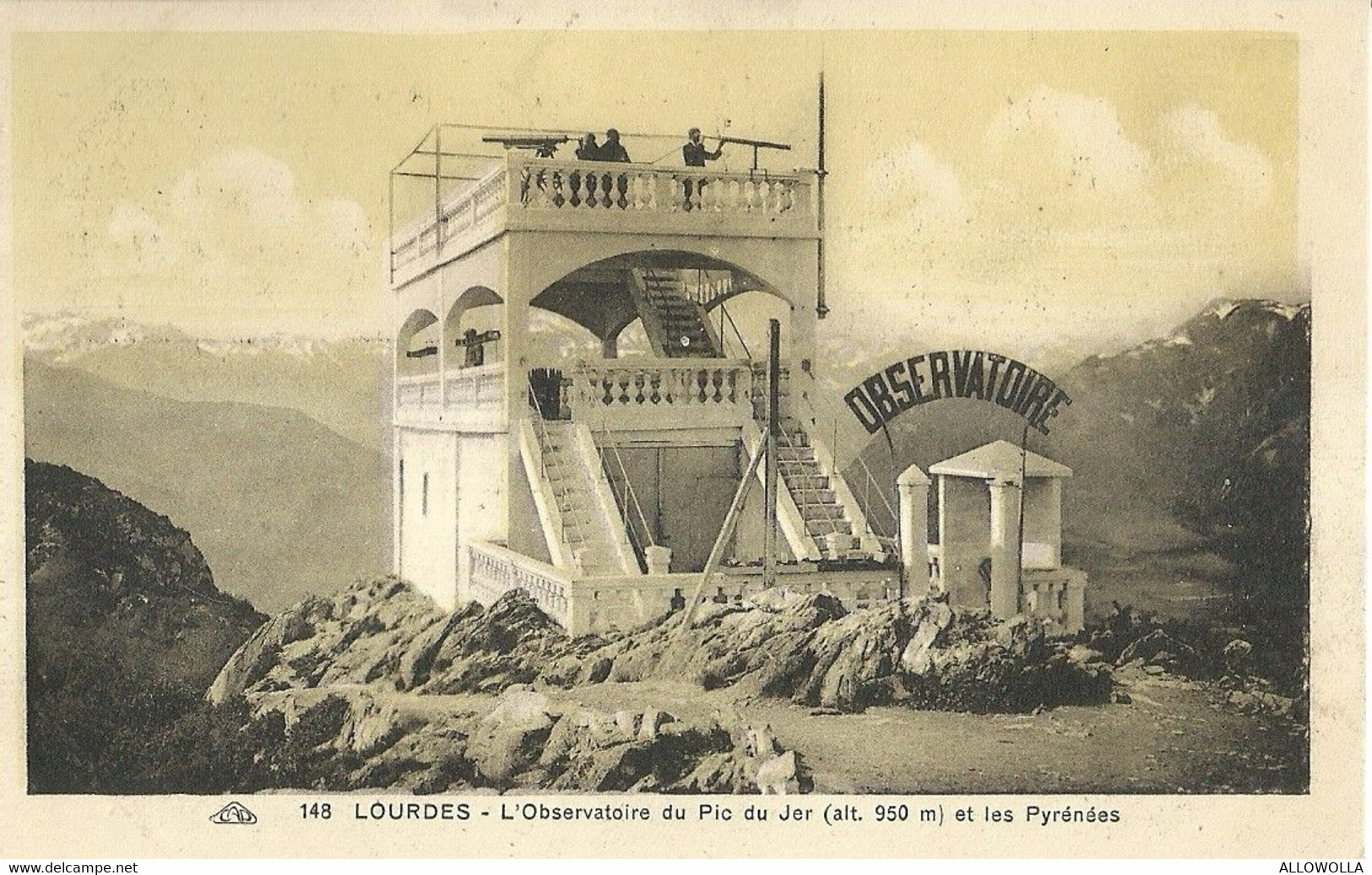 11144"LOURDES-L'OBSERVATOIRE DU PIC DU JER ET LES PYRÉNÉES"ANIMATA-VERA FOTO-CART NON SPED - Astronomie