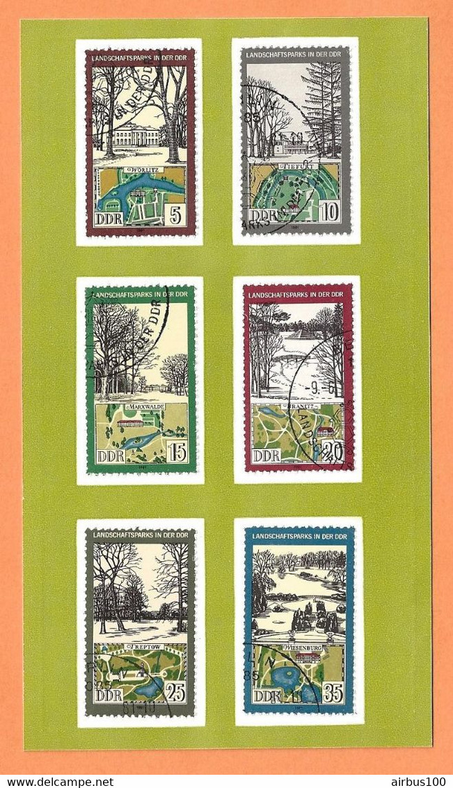 GERMANY SÉRIE LANDSCHAFTS PARKS IUN DER DDR - 1er Día – FDC (hojas)