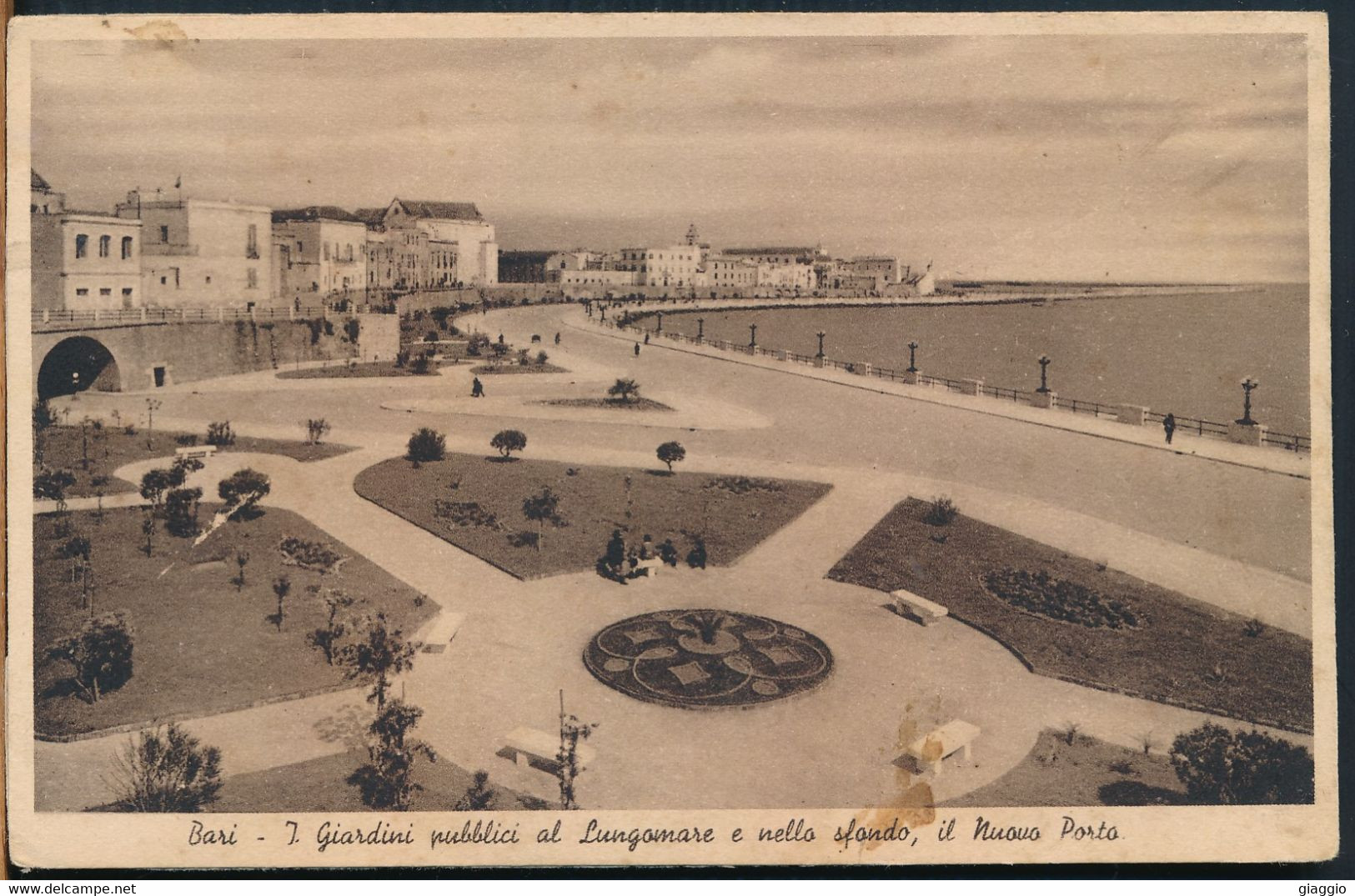 °°° 22957 - BARI - GIARDINI PUBBLICI AL LUNGOMARE - 1914 °°° - Bari