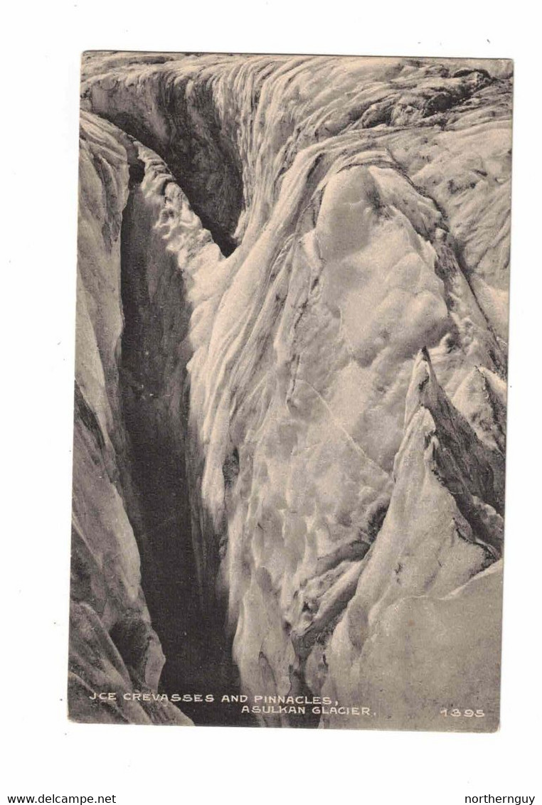 British Columbia, Canada, Ice Crevasses And Pinnacles, Asulkan Glacier, Pre-1920 Postcard - Andere & Zonder Classificatie