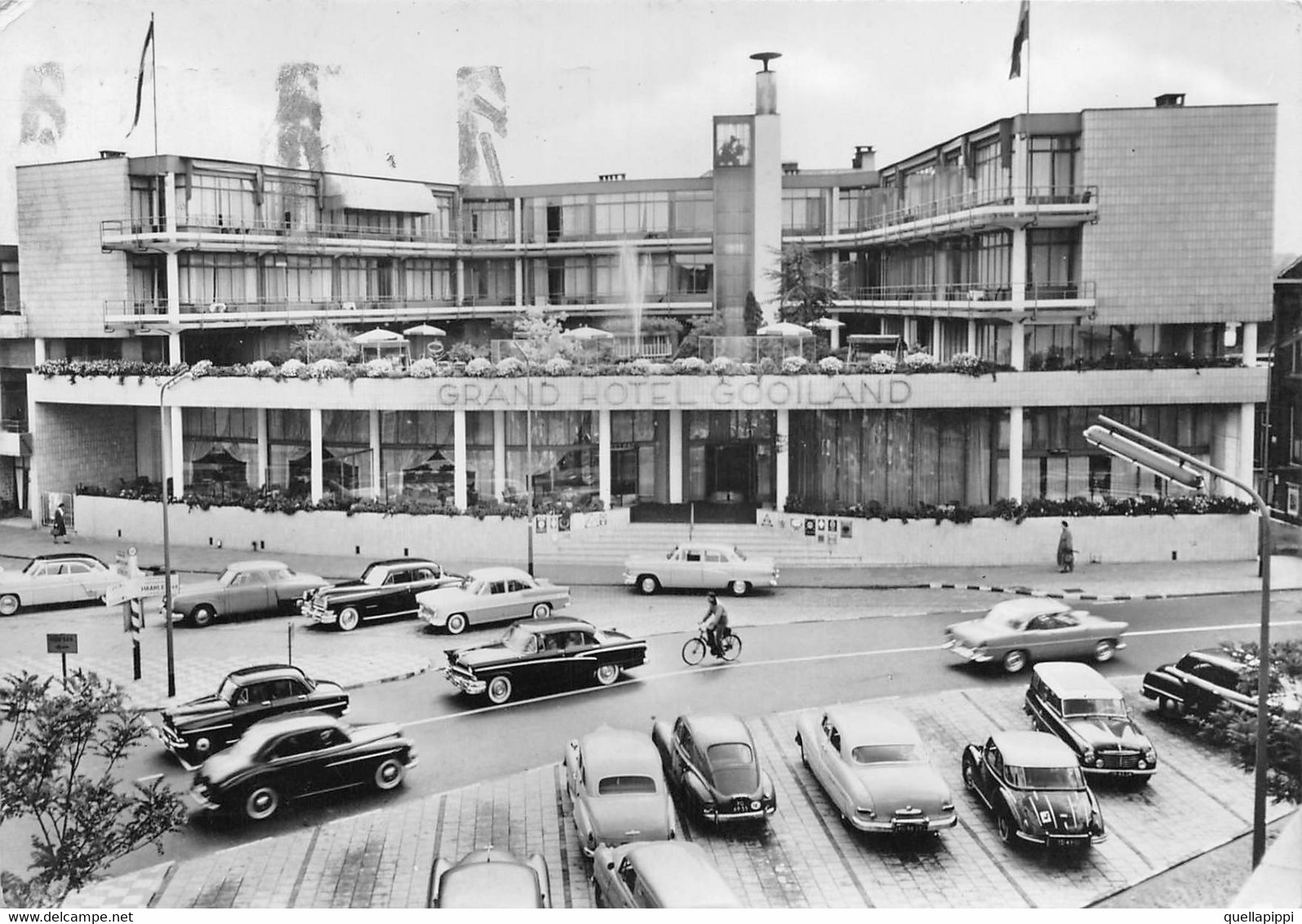 M012023 "GRAND HOTEL GOOILAND-HILVERSUM-HOLLAND"ANIMATA-AUTO ANNI '50-VERA FOTO-CART SPED 1959 - Hilversum