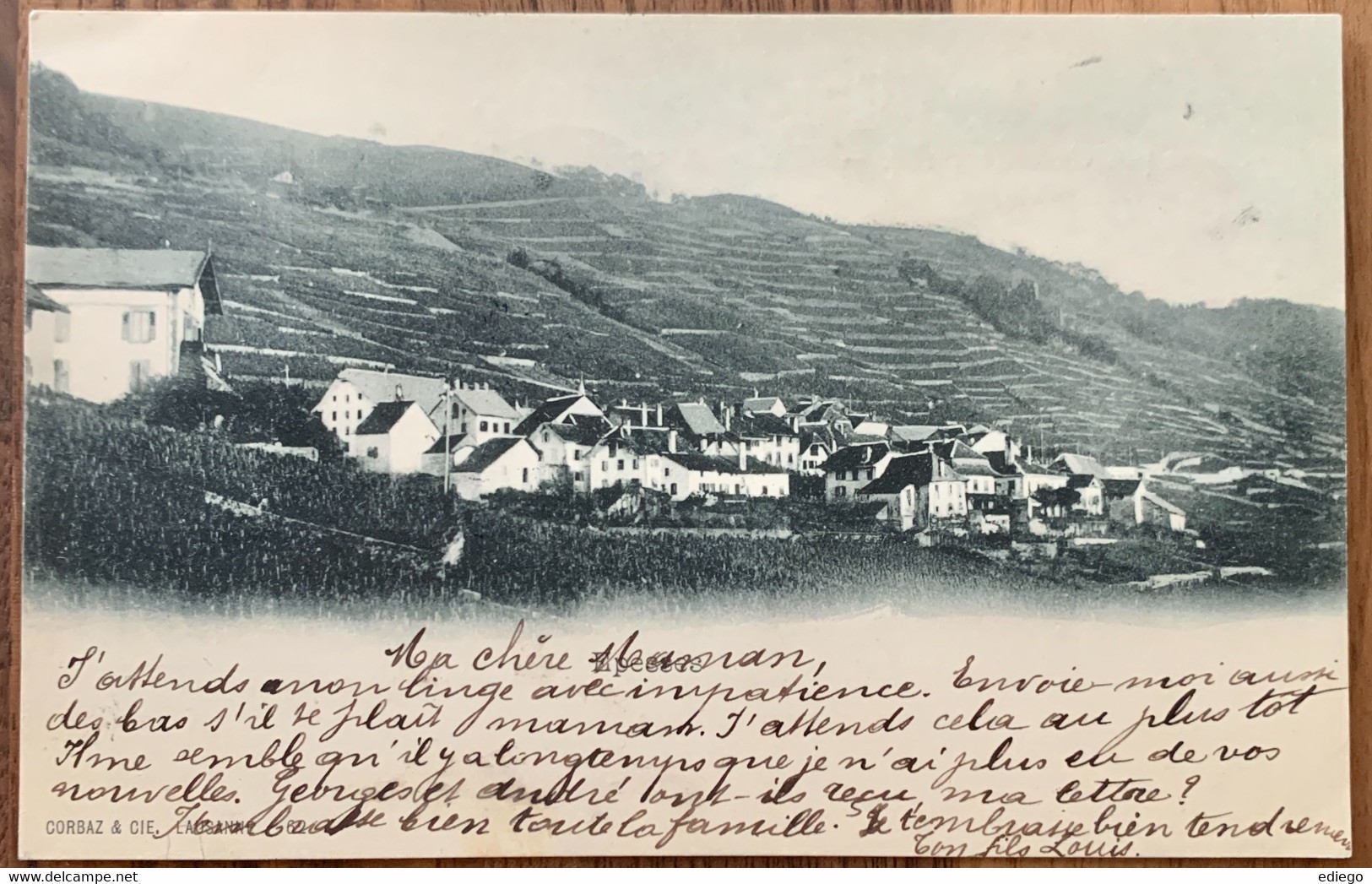 BOURG EN LAVAUX - EPESSES 1901 JOLIE CARTE - Épesses