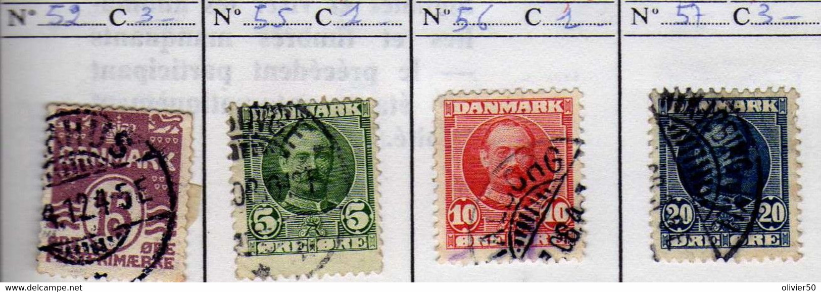 Danemark (1905-12) - Armoiries -  Christian IX  - Oblitere - Otros & Sin Clasificación