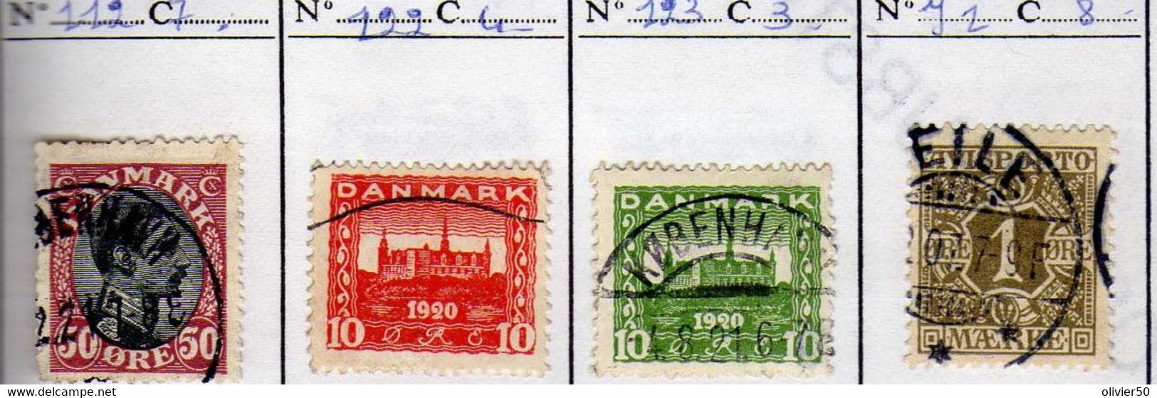 Danemark (1919-21) - Christian X -  Oblitere - Altri & Non Classificati