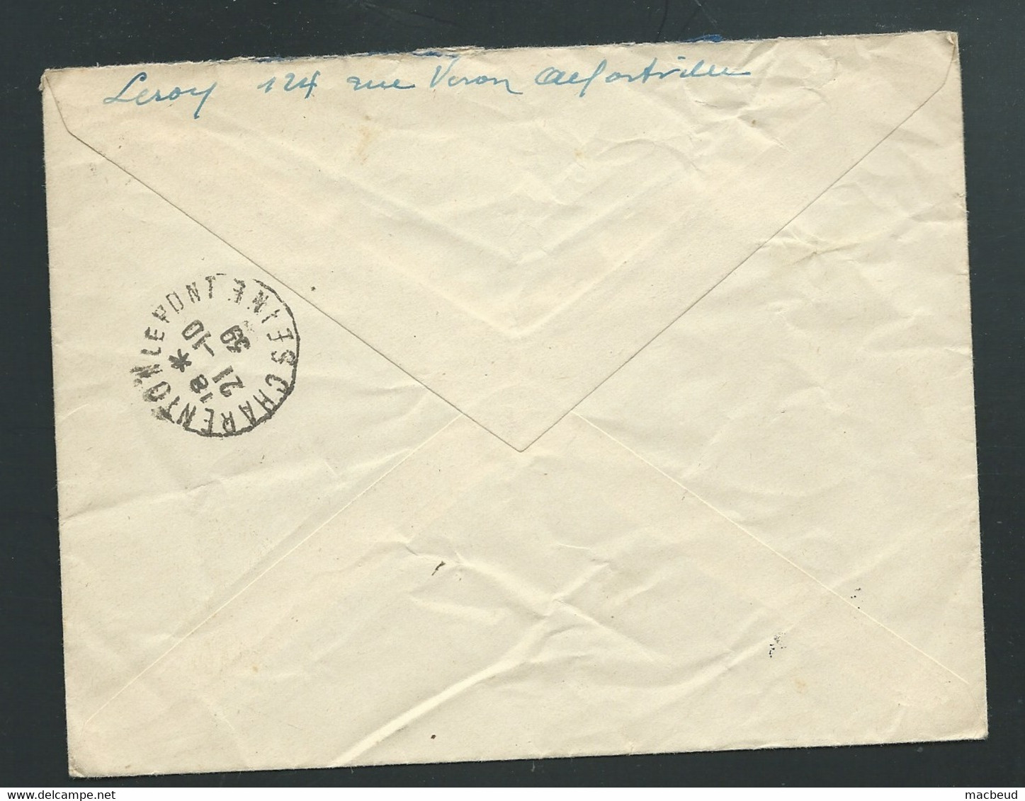 Yvert N° 375 Sur Lsc Recommandée Obl. Cad Alfortville 20/10/1939    LX 4803 - Cartas & Documentos