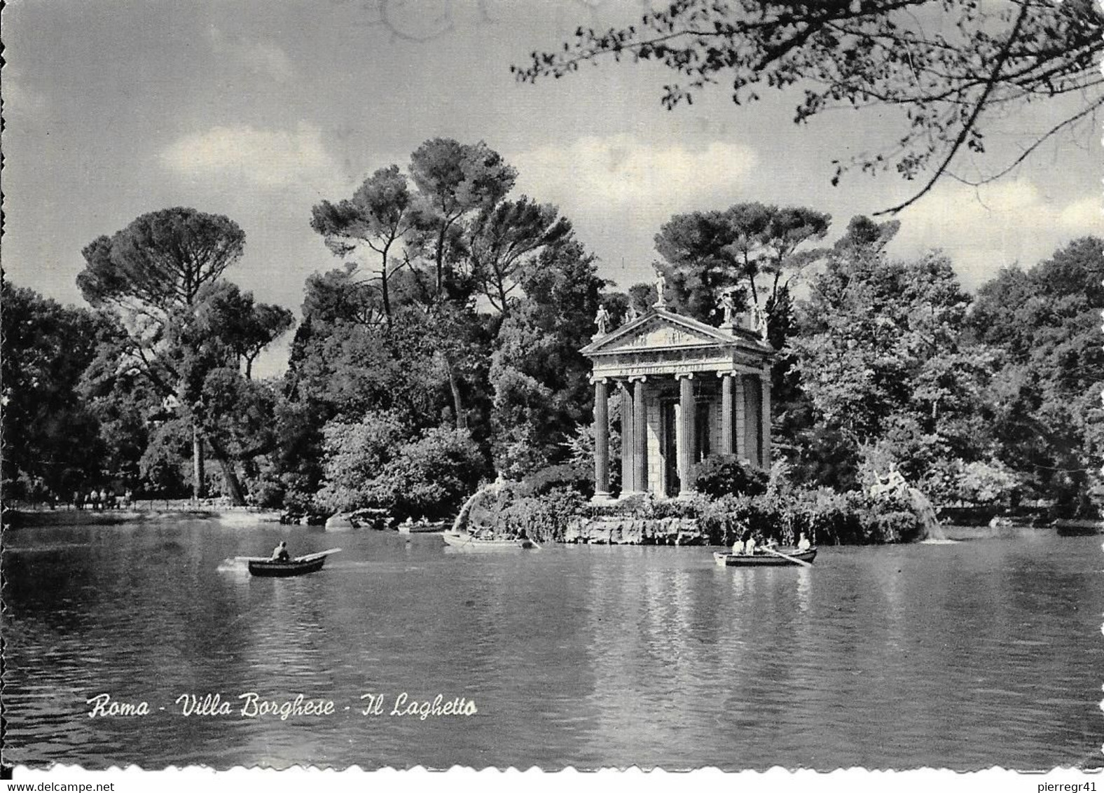 CPA°-ITALIE-1960-ROME-VILLA BORGHESE-Le Petit Lac--TBE - Parks & Gardens