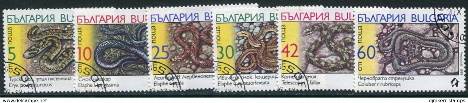 BULGARIA 1989 Snakes  Used.  Michel 3784-89 - Usati