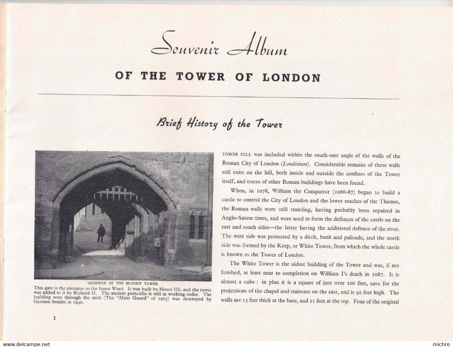 TOWER Of LONDON - Souvenir Album - 790121 - Sonstige & Ohne Zuordnung