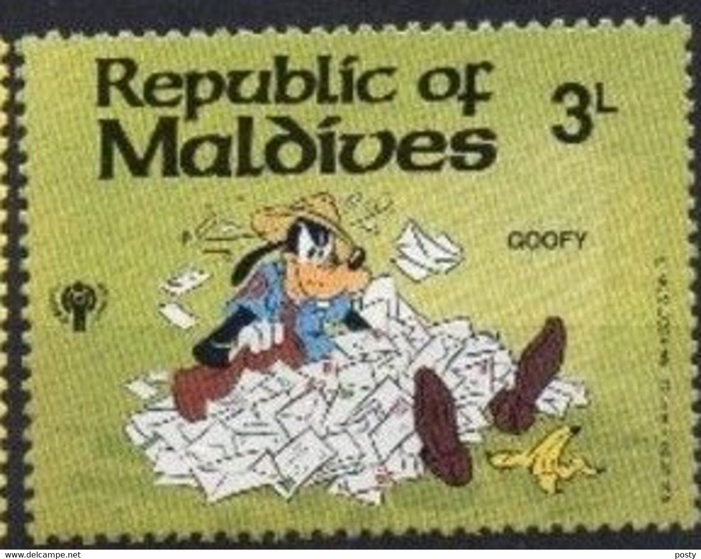 MALDIVES - DISNEY - 1979 - DINGO - GOOFY - MAILMAN - FACTEUR - Maldives (1965-...)