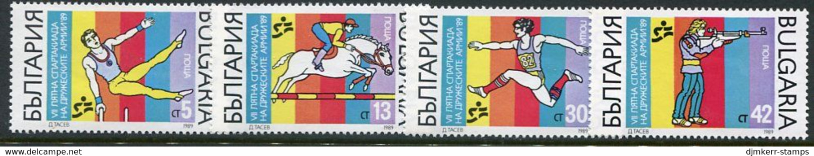 BULGARIA 1989 Friendly Armies Spartakiad MNH / **.  Michel 3767-70 - Neufs