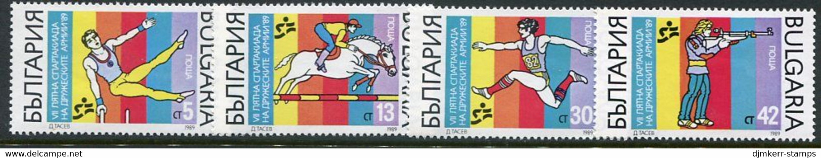 BULGARIA 1989 Friendly Armies Spartakiad MNH / **.  Michel 3767-70 - Ongebruikt