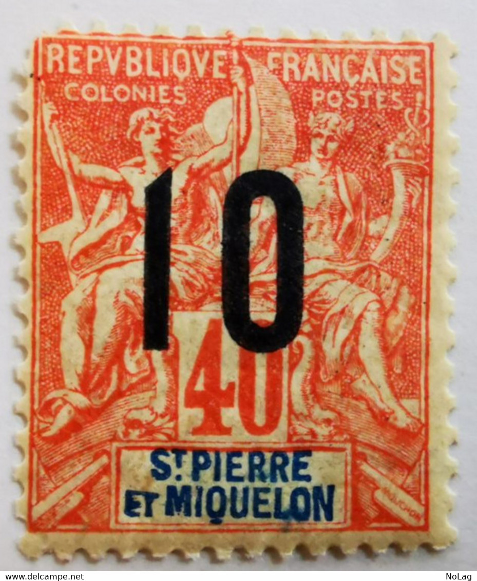 Saint-Pierre-et-Miquelon - Colonies Françaises - 1912 - Y&T N°101 "Chiffres Espacés"  /*/ - Otros & Sin Clasificación