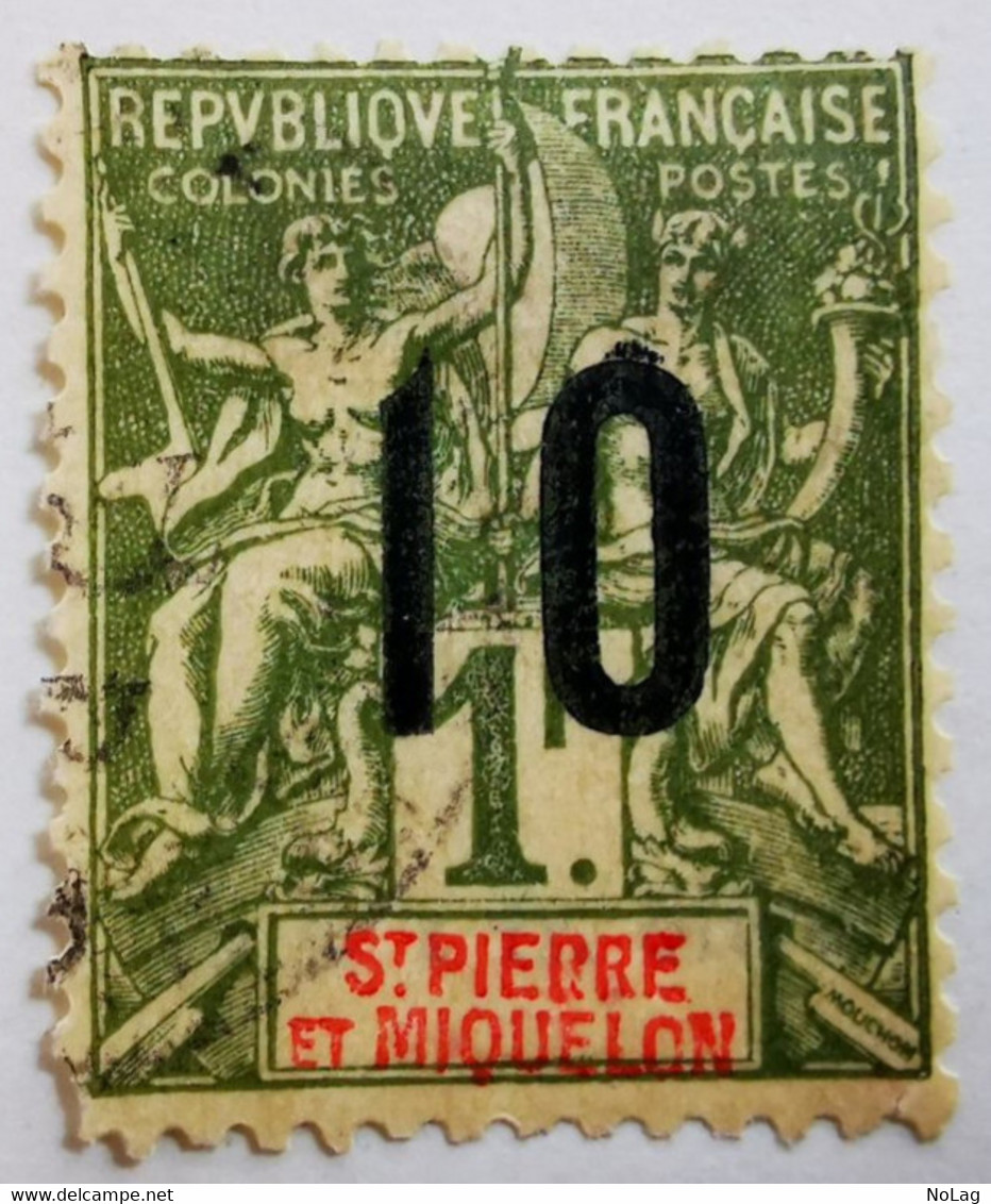 Saint-Pierre-et-Miquelon - Colonies Françaises - 1912 - Y&T N°104  "Chiffres Espacés"  /0/ - Autres & Non Classés