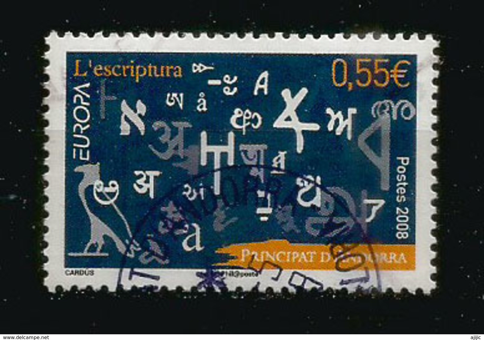 Composition D'alphabets étrangers, Europa 2008, Un Timbre  Oblitéré 1 ère Qualité - Gebruikt