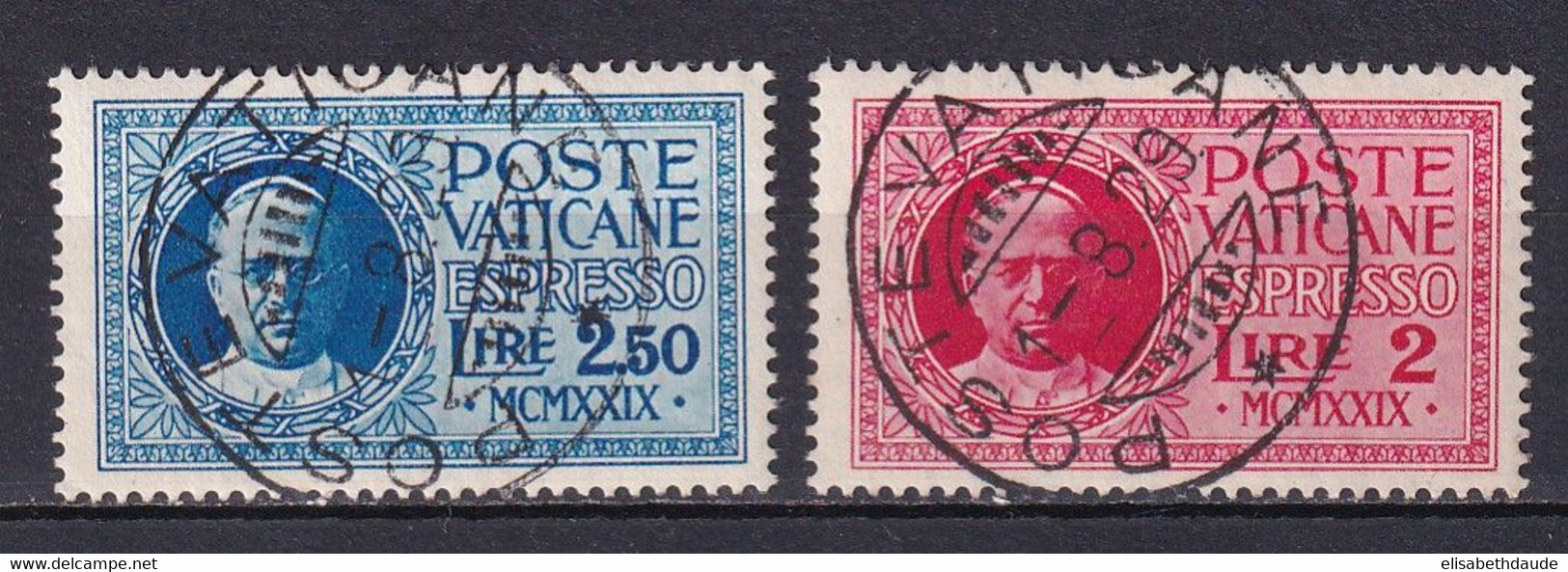 VATICAN - 1929 - EXPRES - YVERT N° 1/2 OBLITERATION SUPERBE ! - - Usati