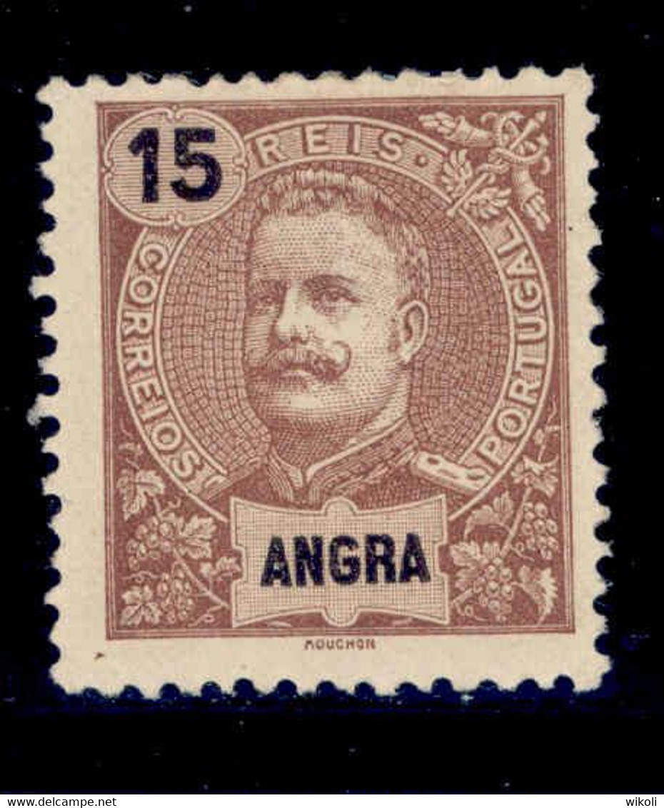 ! ! Angra - 1897 D. Carlos 15 R - Af. 16 - No Gum - Angra