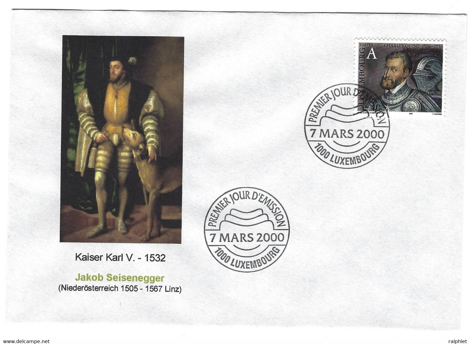 Luxembourg 2000 Charles Quint ¦ Empereur Kaiser ¦ Karl V - Cartas & Documentos