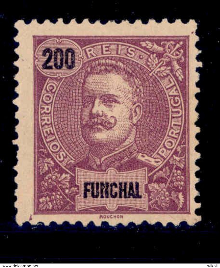 ! ! Funchal - 1897 D. Carlos 200 R - Af. 24 - MH - Funchal