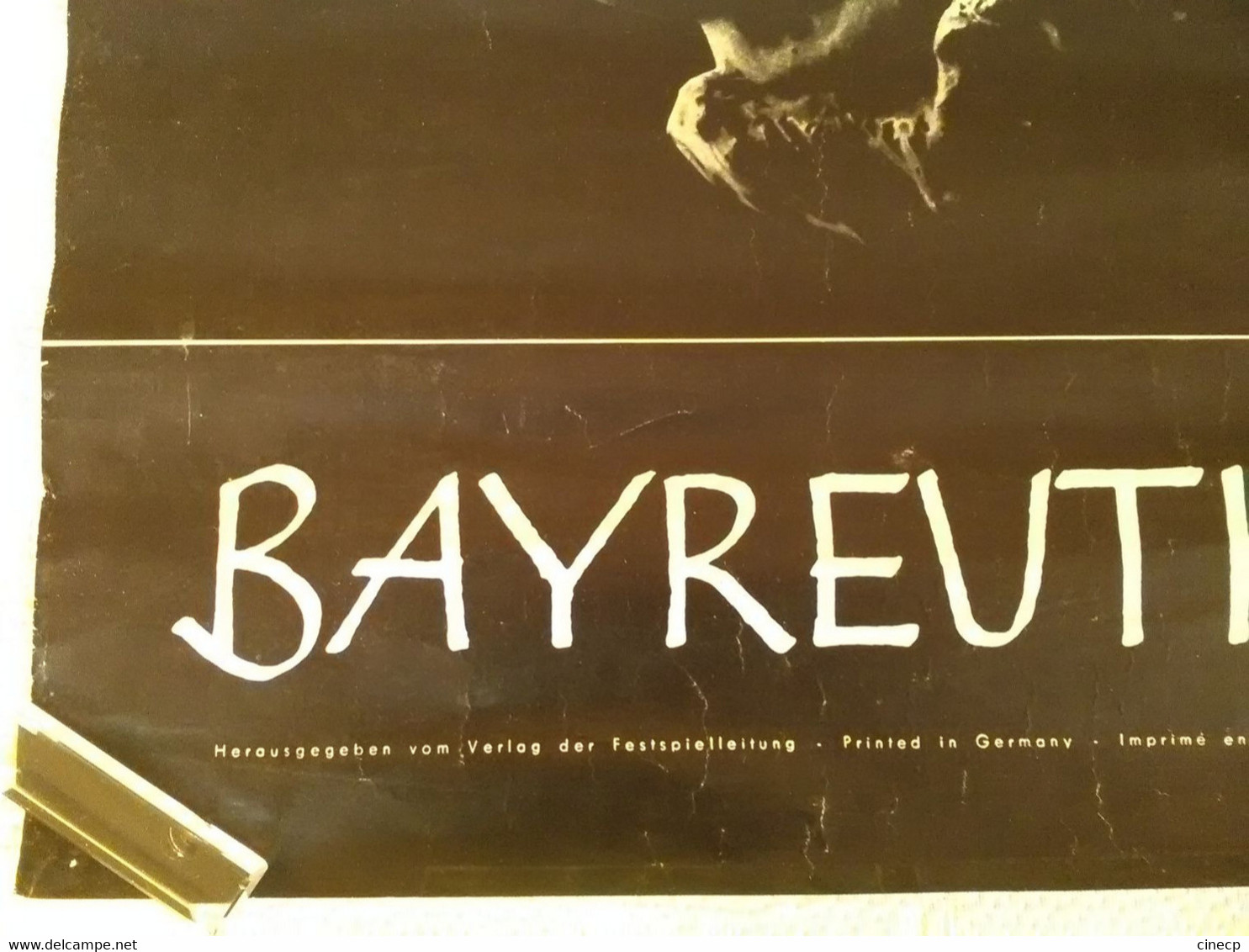 AFFICHE ORIGINALE FESTIVAL BAYREUTH 1955 MUSIQUE PROFIL WAGNER - Manifesti & Poster