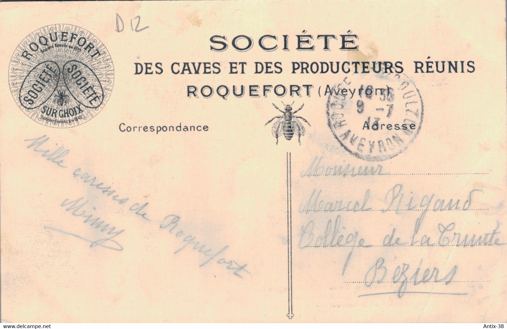 N75 - 12 - ROQUEFORT - Aveyron - Société Anonyme De Caves Et Producteurs Réunis - Piqueuses Et Brosseuses - Roquefort