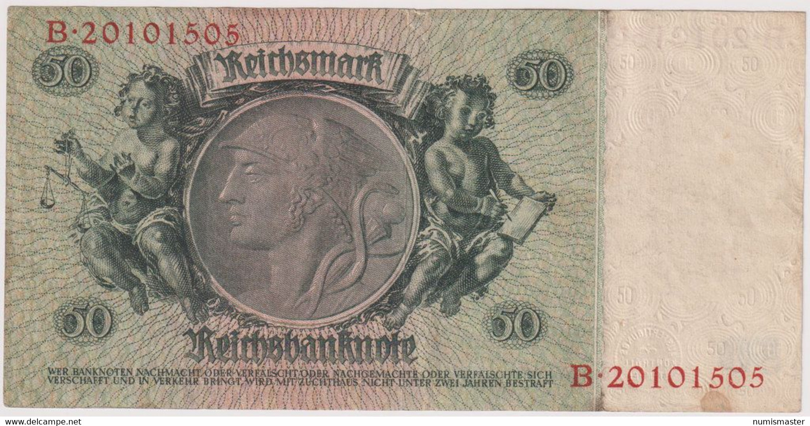 50 REICHSMARK 30.3.1933. P-182a - 50 Mark