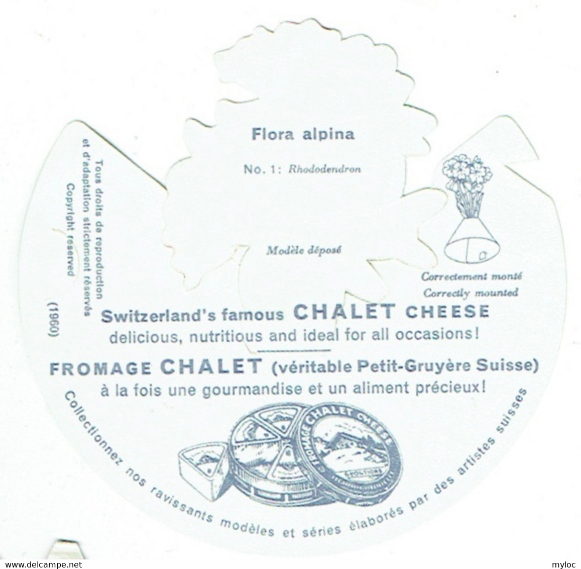 Fromage Suisse CHALET Cheese. Flora Alpina. N°1 Rhododendron. - Flores