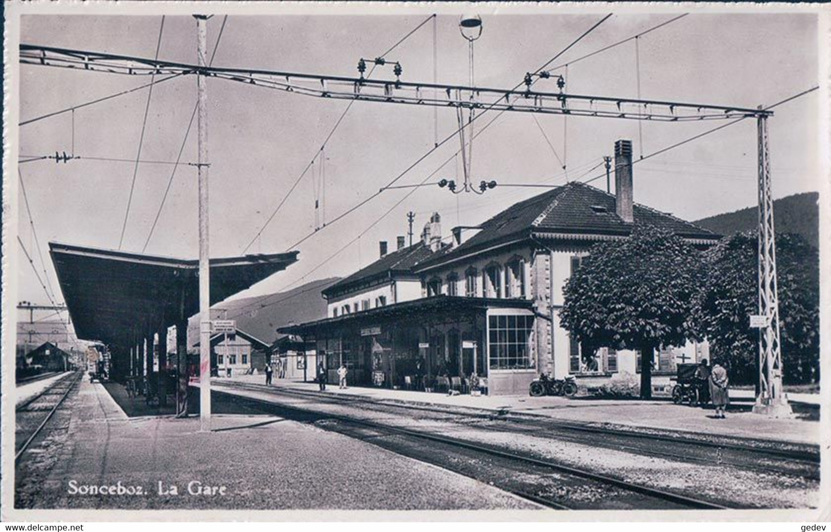 Sonceboz BE, Chemin De Fer Et La Gare (1100) - Sonceboz-Sombeval