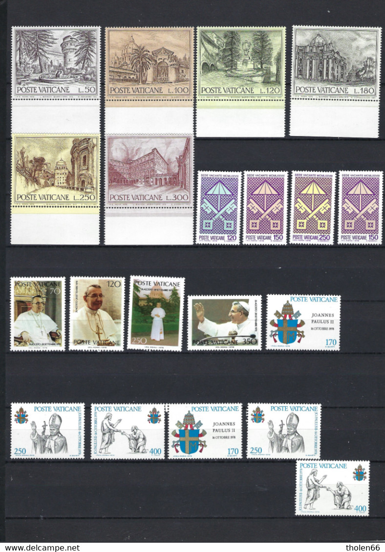 Vatican – Vaticono – Vaticaan - Small Lot Of Mint Stamps MNH (**) (Lot 471) - Verzamelingen