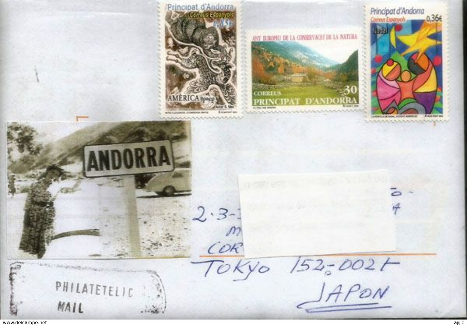 Belle Lettre D'Andorra Pour Le Japon / Hermosa Carta De Andorra Española Para Japón / - Covers & Documents